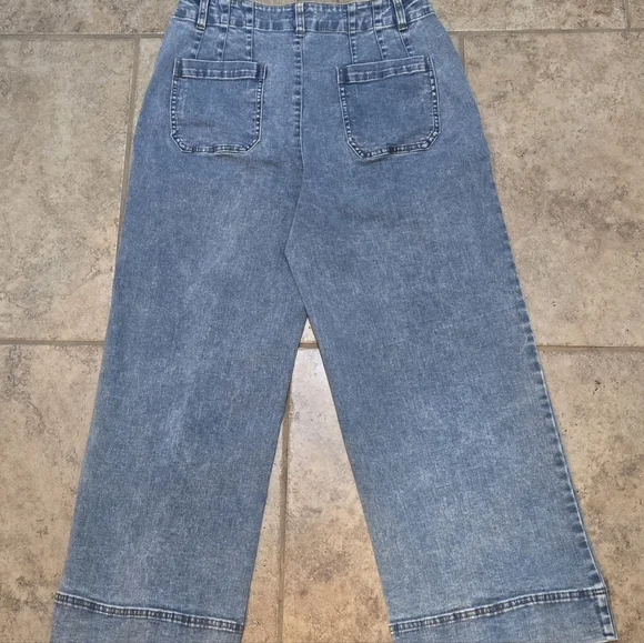 HABITAT Blue Wide Leg Jeans Sz 14 - Picture 4 of 6